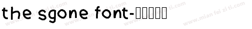 the sgone font字体转换